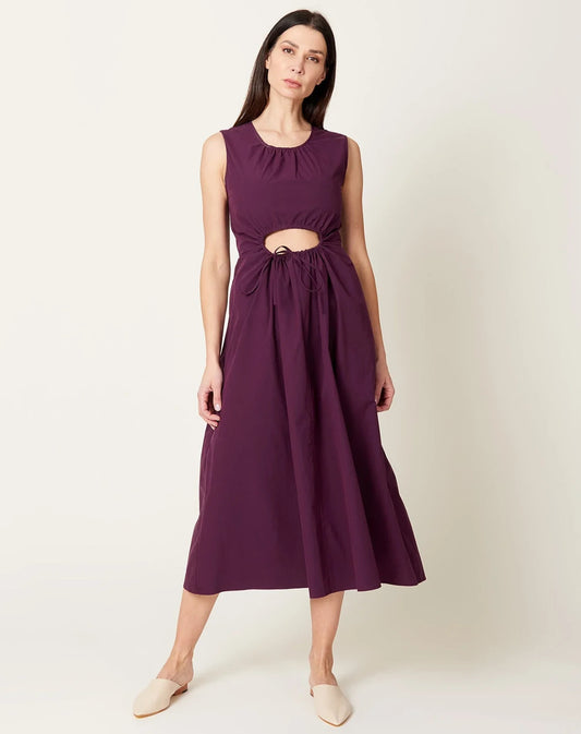 S - Caron Callahan Aubergine Purple NEW Roxanne Sleeveless Maxi Dress 1215RJ