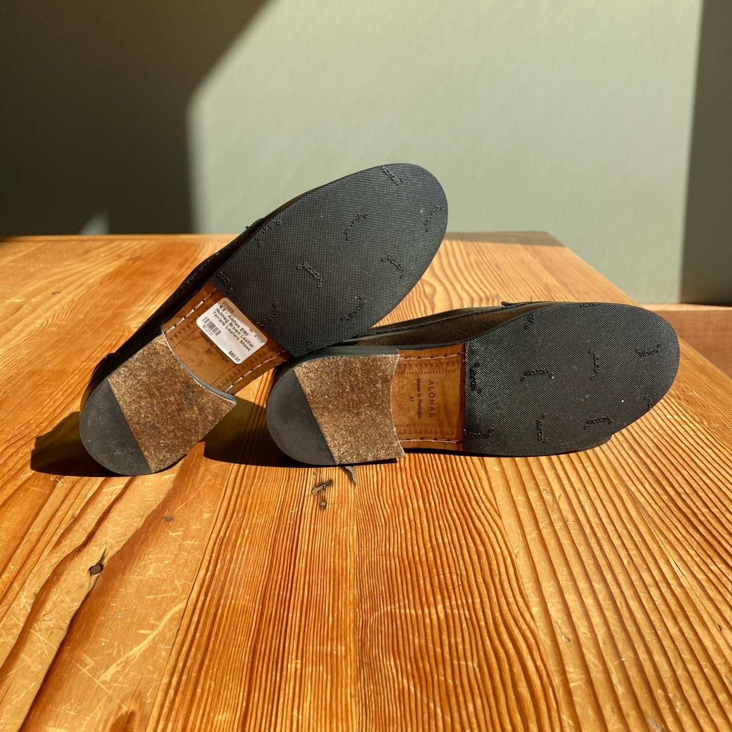 6.5 - Alohas $190 Nutmeg Brown Leather Terrane Loafers Shoes EUC w/ Box 0730EB