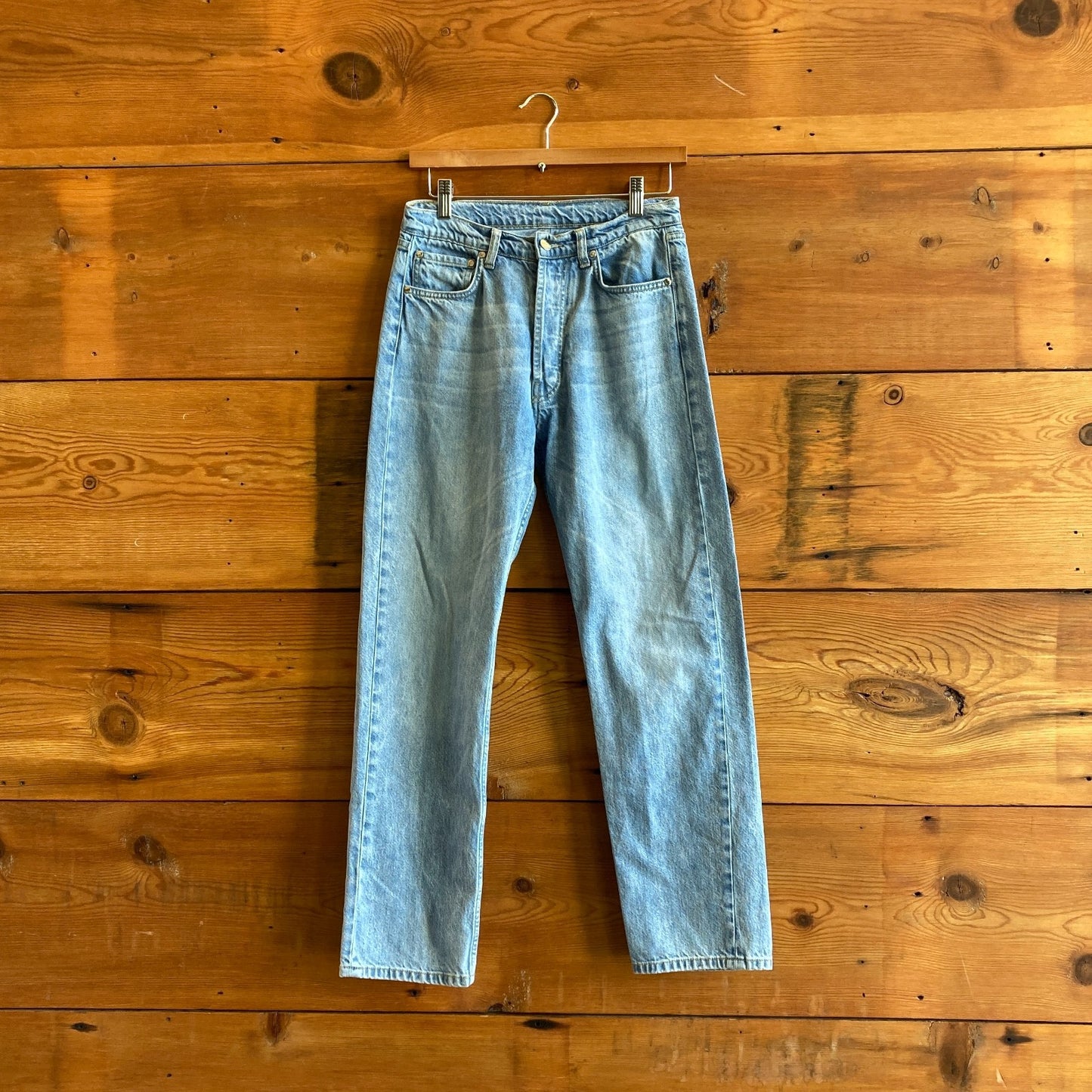 25 - Djerf Avenue Button Fly Light Wash Blue Denim Pants 0901SC
