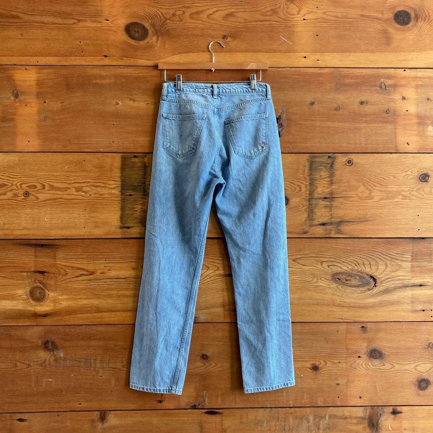 25 - Djerf Avenue Button Fly Light Wash Blue Denim Pants 0901SC