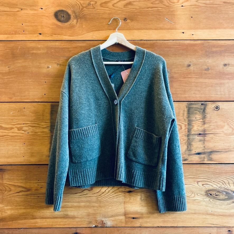 S - Rails $268 Dark Olive Wool Cashmere Button Up Lindi Cardigan NEW 0721DK