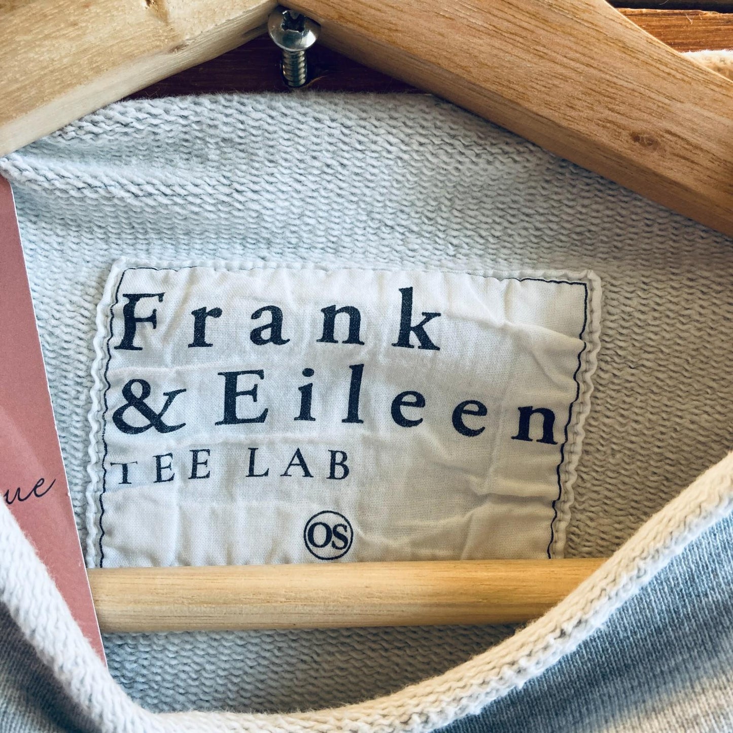 O/S - Frank & Eileen Tee Lab Heather Gray Short Sleeve Funnel Neck Top 4427SC