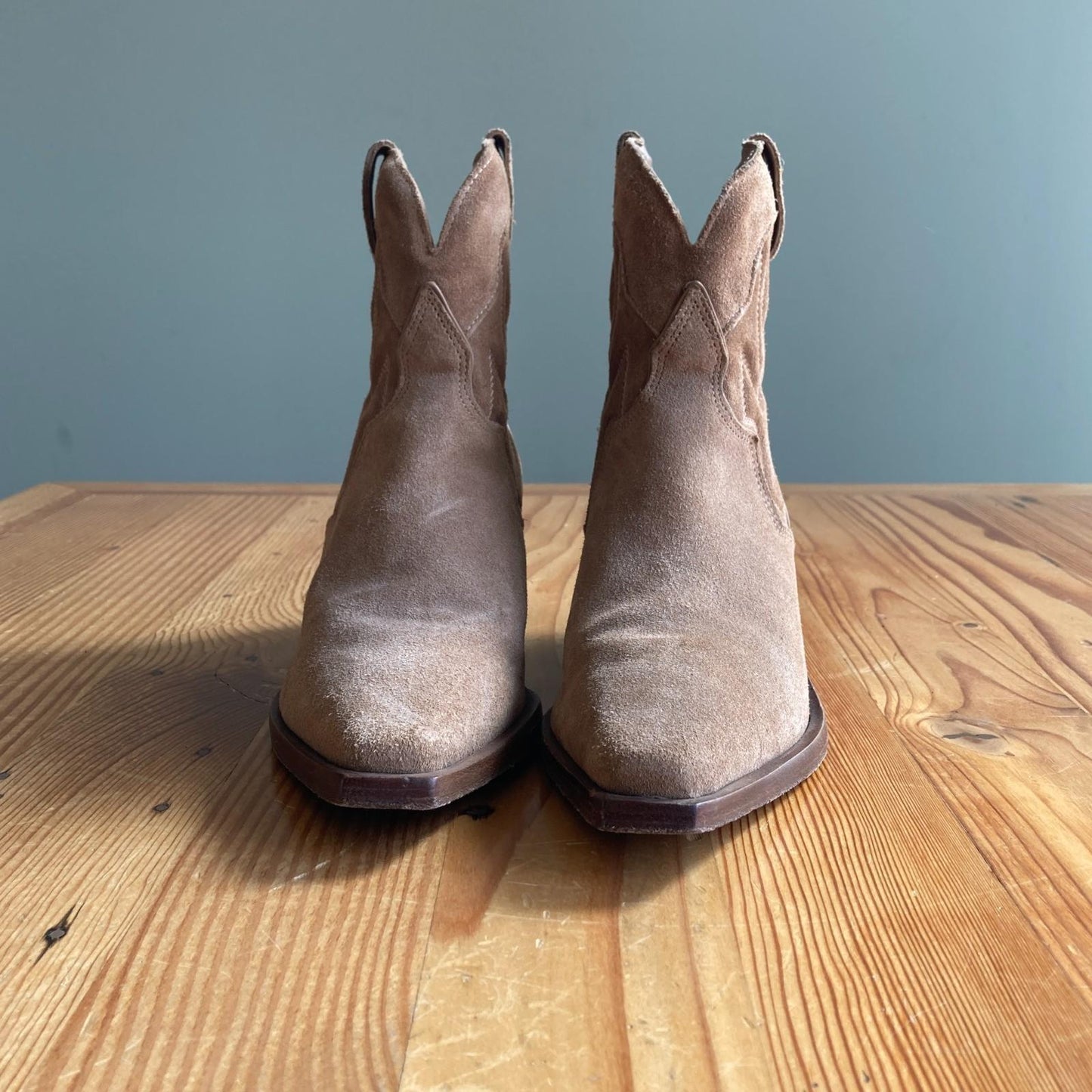 8.5 - Reformation Toasted Coconut Otto Mini Western Ankle Boots 0905AK
