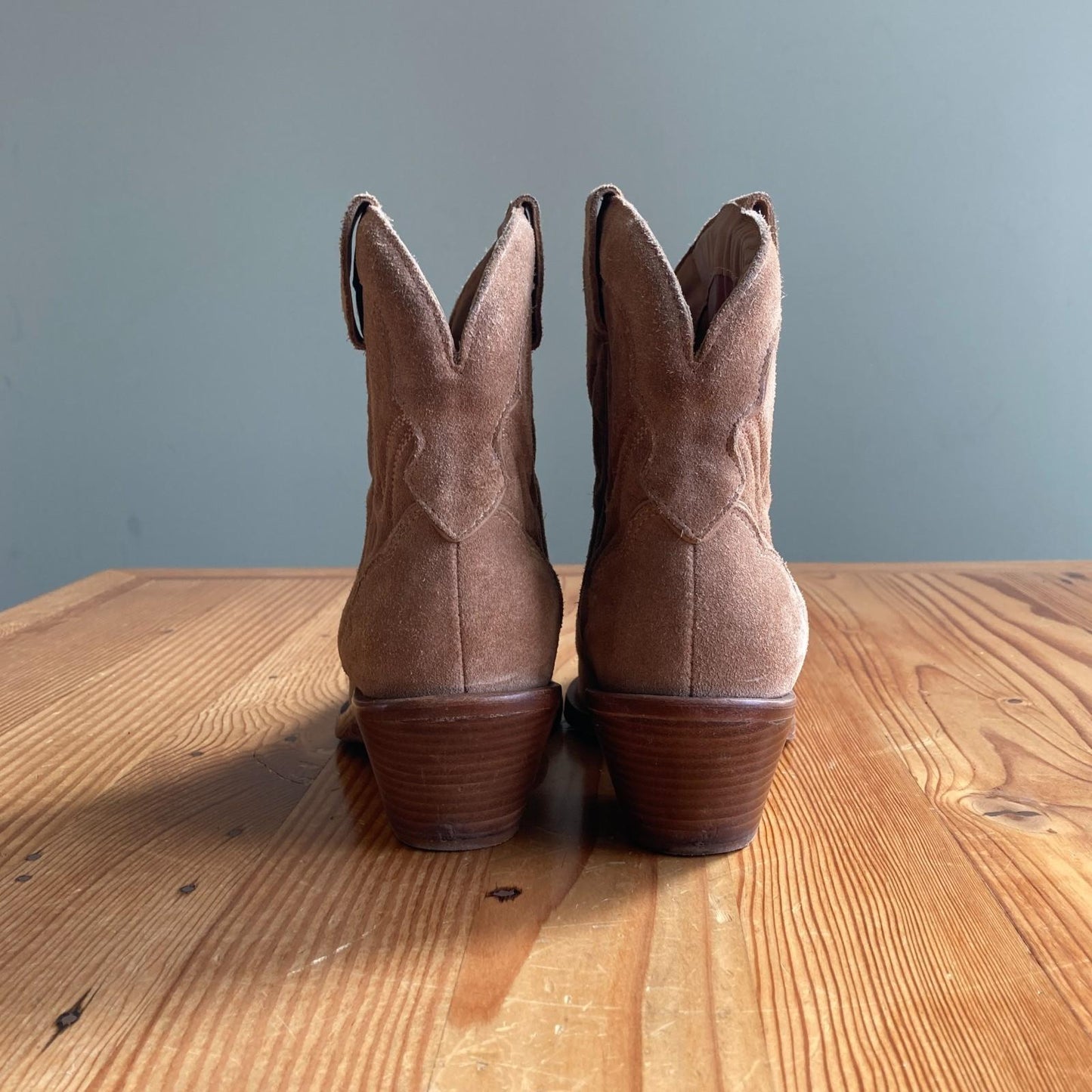 8.5 - Reformation Toasted Coconut Otto Mini Western Ankle Boots 0905AK