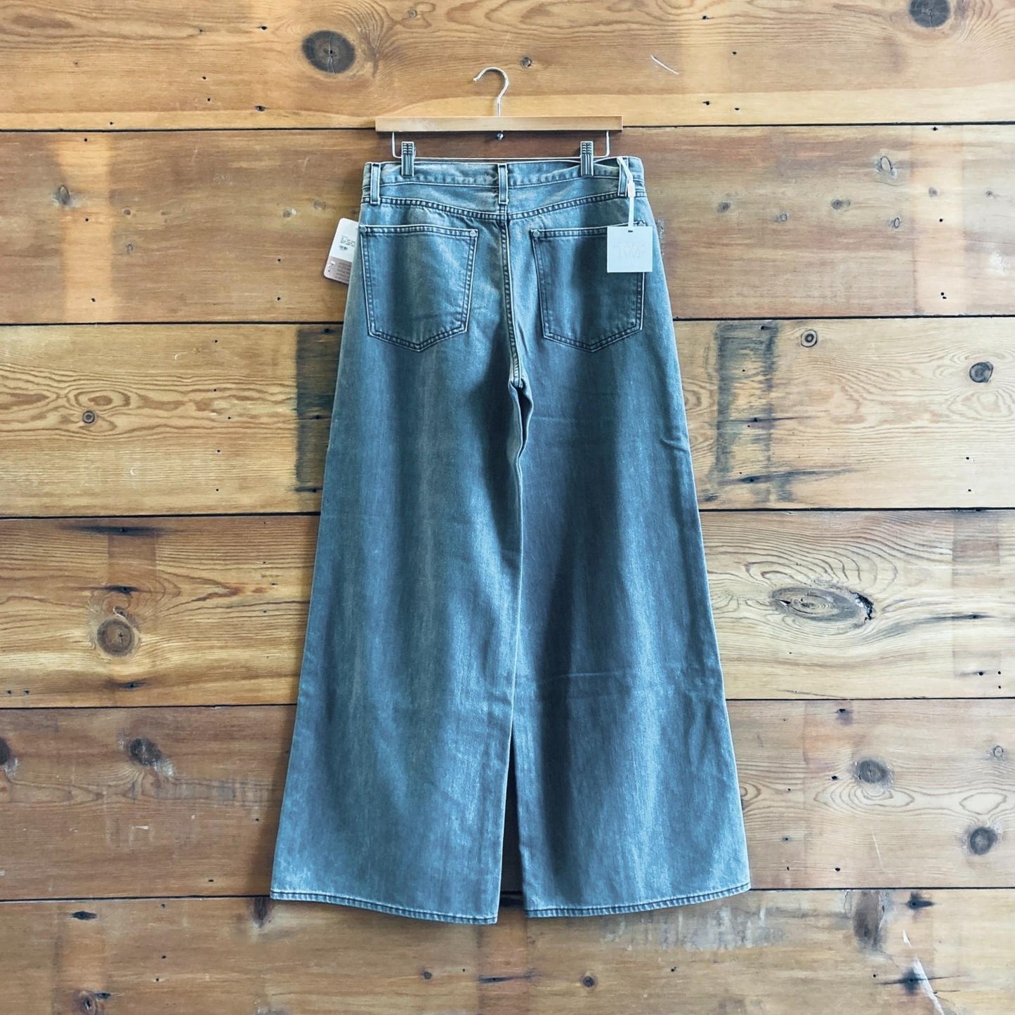 29 - TWP Dark Gray Wash Denim Tiny Dancer NEW $495 Wide Leg Jeans 4427SC