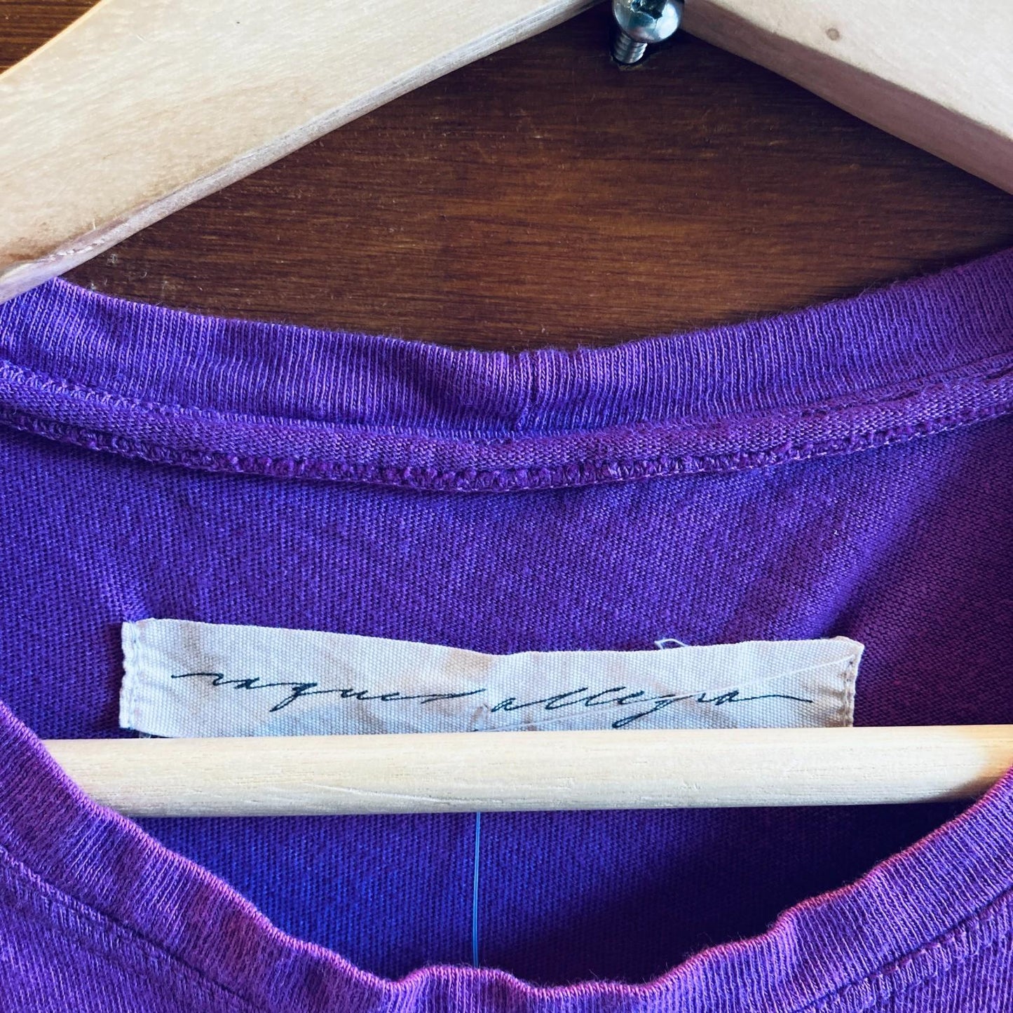 2 / M - Raquel Allegra Purple Cotton Sleeveless Maxi Dress w/ Pockets 4427SC