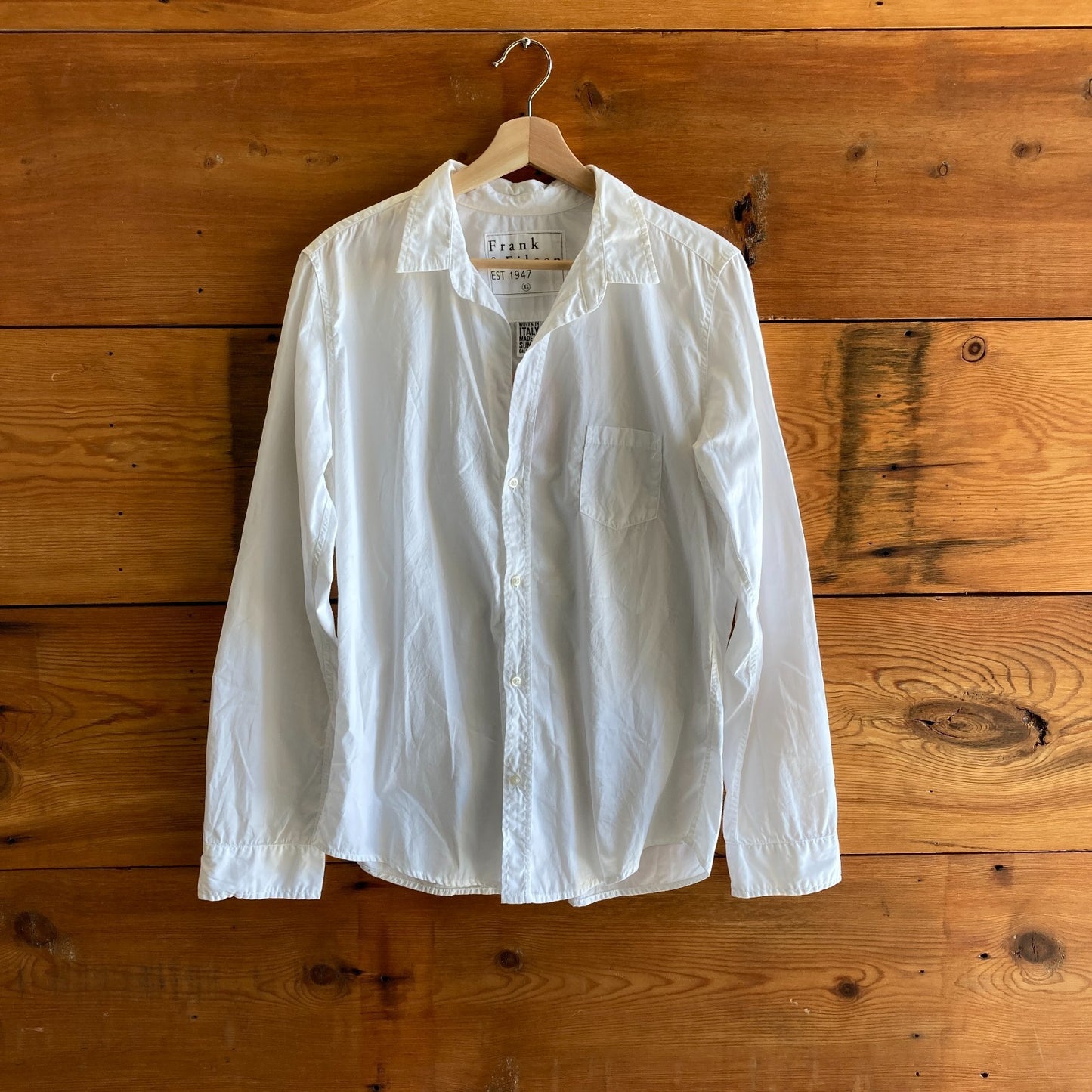 XL - Frank & Eileen White Long Sleeve Button Up Barry Shirt Top 0218RM