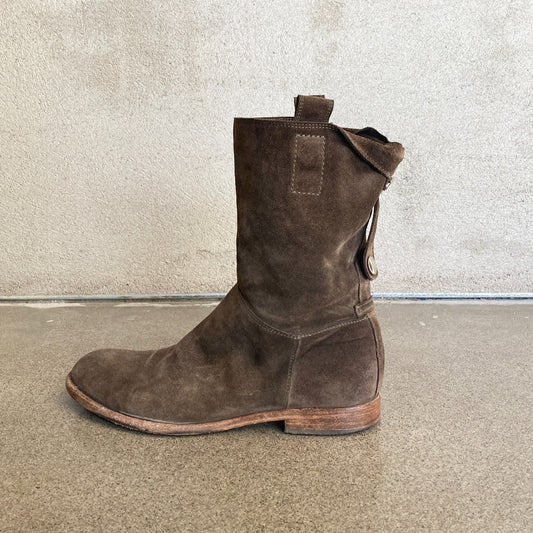37 / 6.5 - Alberto Fermani Brown Suede Pull-On Limited Edition Boots 0915CM