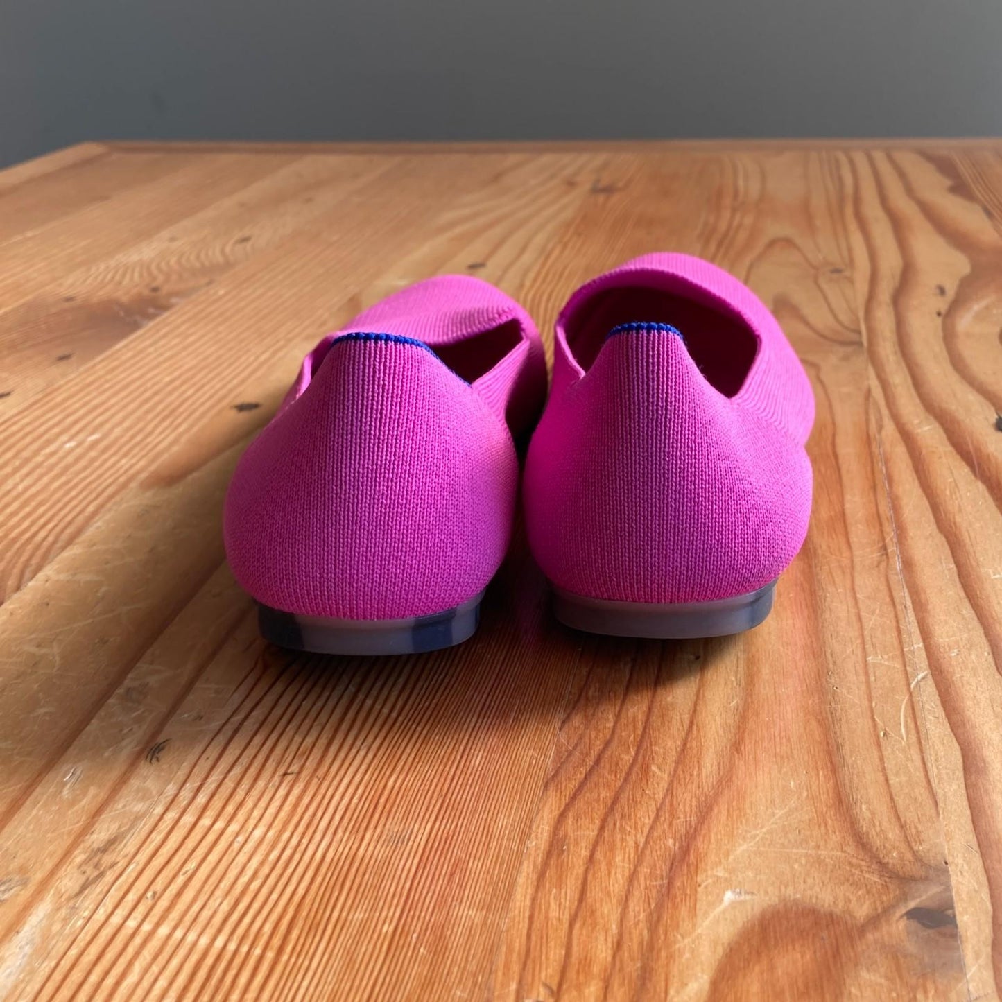 8.5 - Rothy's Pink Stretch Knit Classic Loafers Flats Shoes EUC 0124KG
