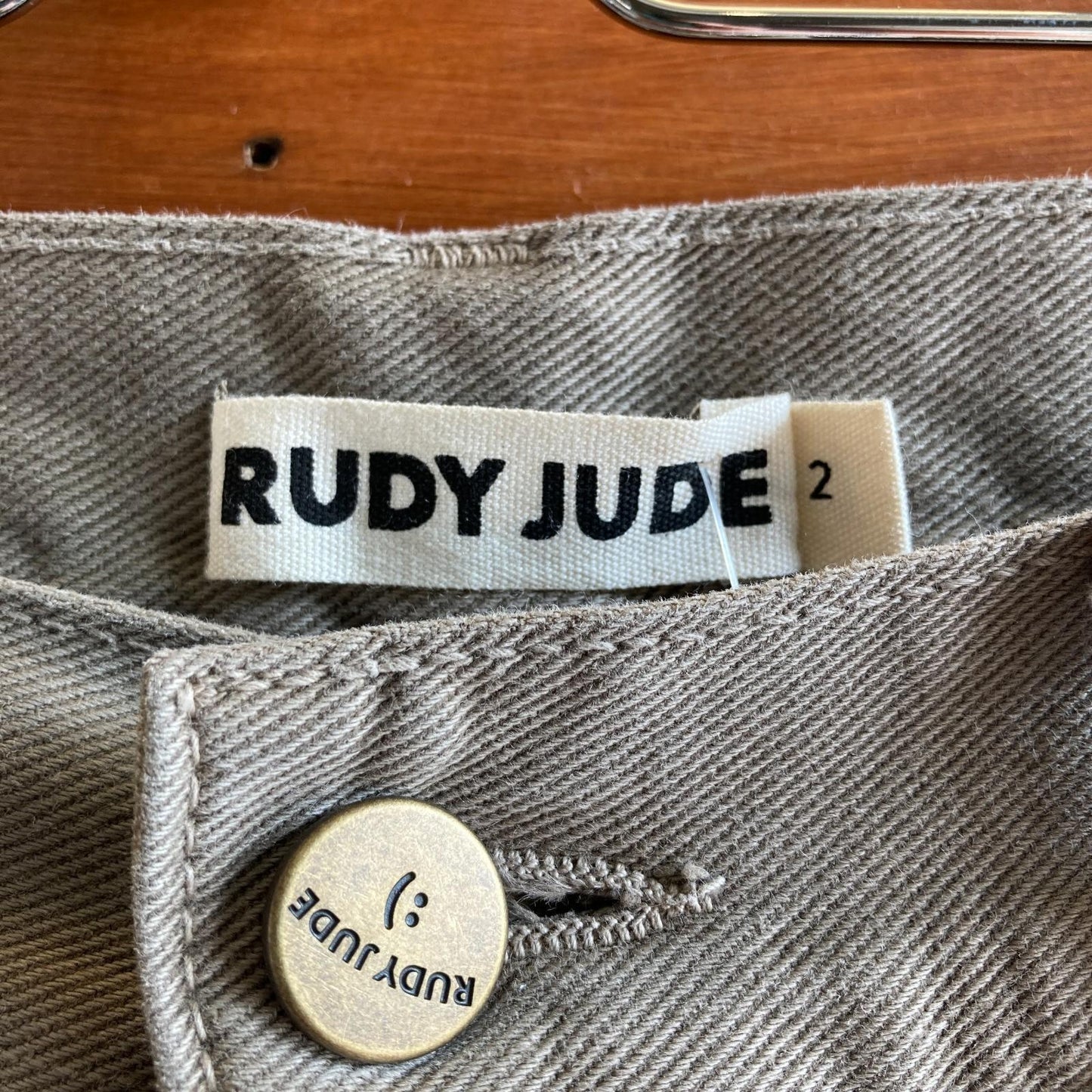 2 - Rudy Jude Clay Gray High Waisted Utility Straight Leg Pants 0312IG