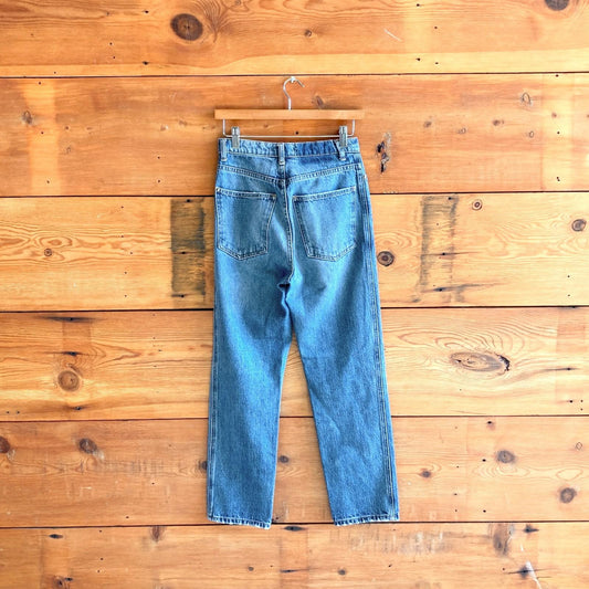 24 - The Great. Medium Wash Straight Leg High Rise Womens Jeans 0420AM