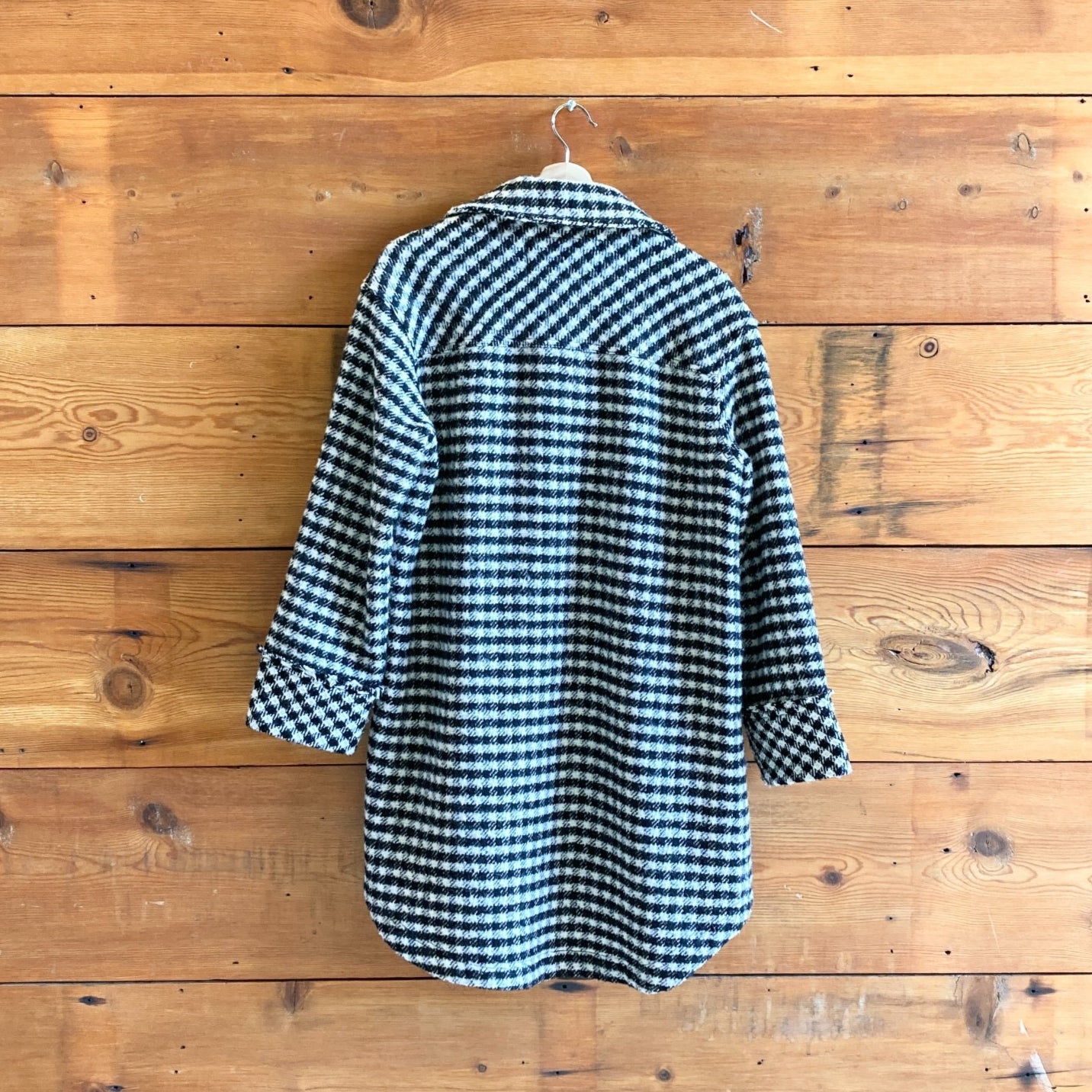 XS - We the Free by Free People Black White Houndstooth Get Around Jacket 0927RB
