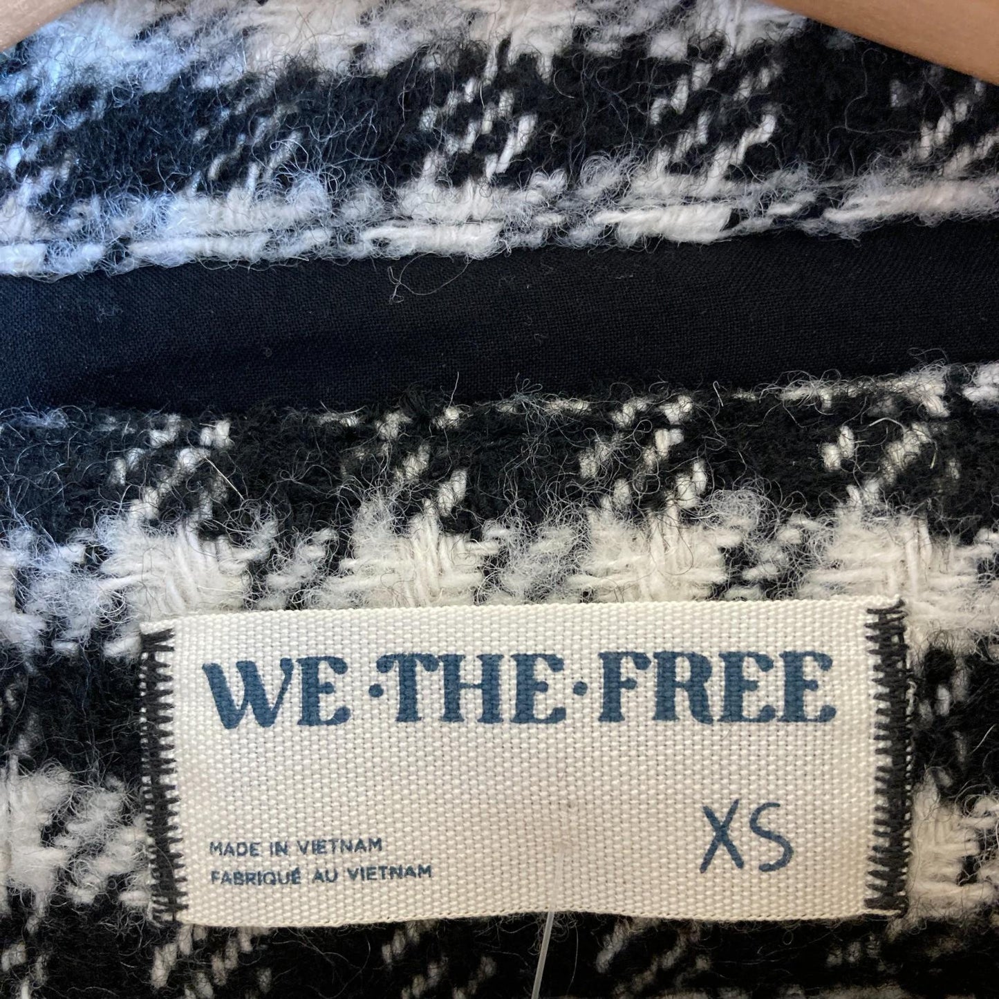 XS - We the Free by Free People Black White Houndstooth Get Around Jacket 0927RB