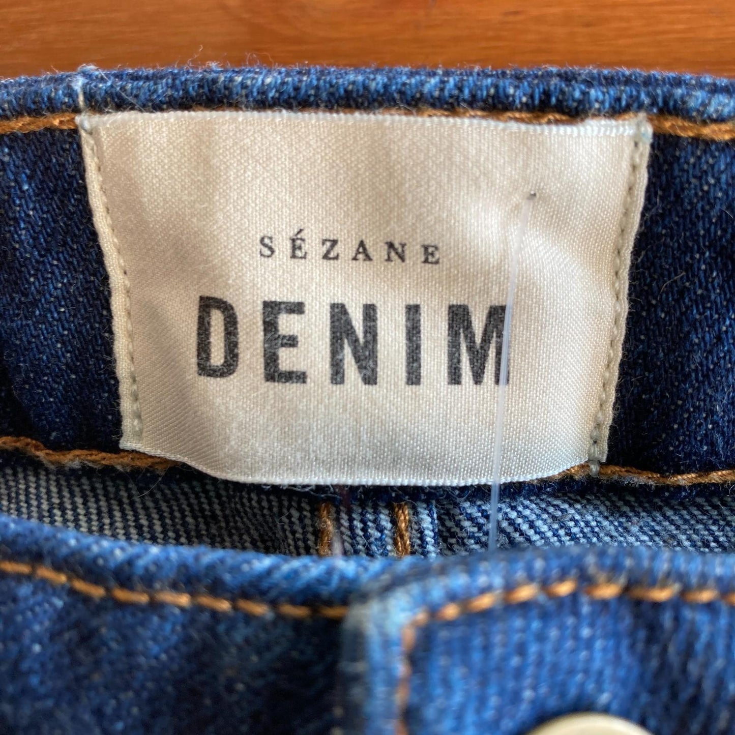 40 FR / 8 US - Sezane Dark Rigid Wash Button Fly Womens Jeans 1103ES