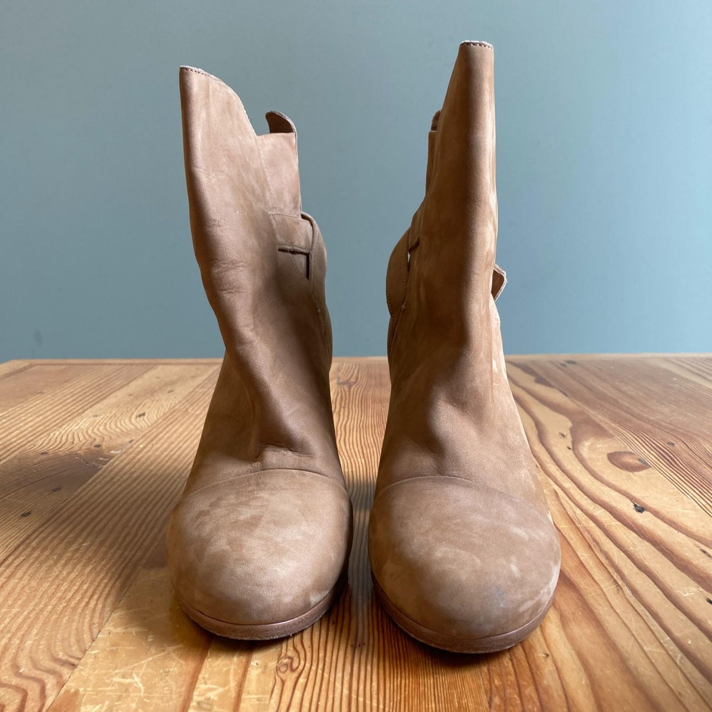 41 / 11 - Rag & Bone $595 Camel Leather Kinsey Heeled Ankle Boots w/ Box 0919LF