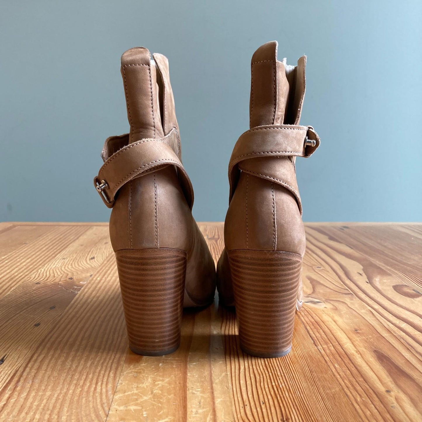 41 / 11 - Rag & Bone $595 Camel Leather Kinsey Heeled Ankle Boots w/ Box 0919LF