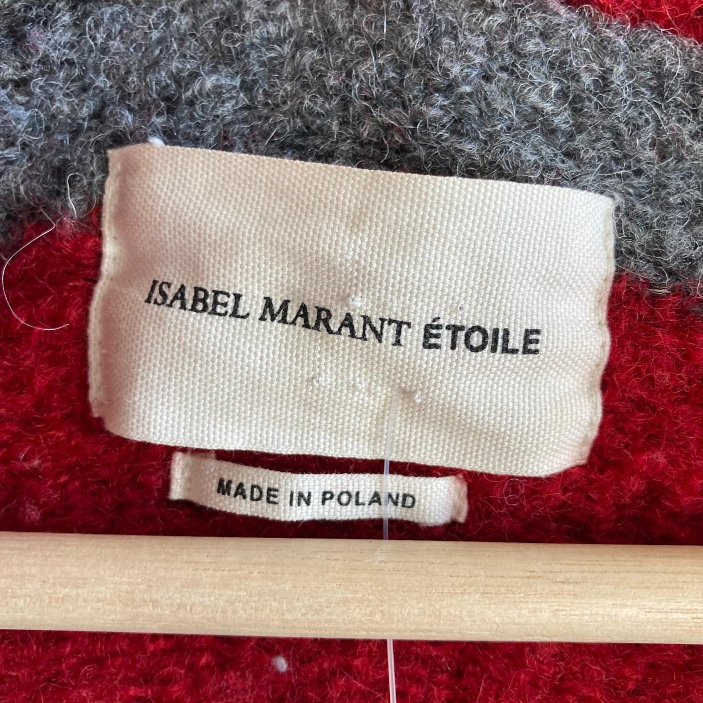 S - Isabel Marant Etoile Wool Striped Single Button Sweater Coat 0810RL