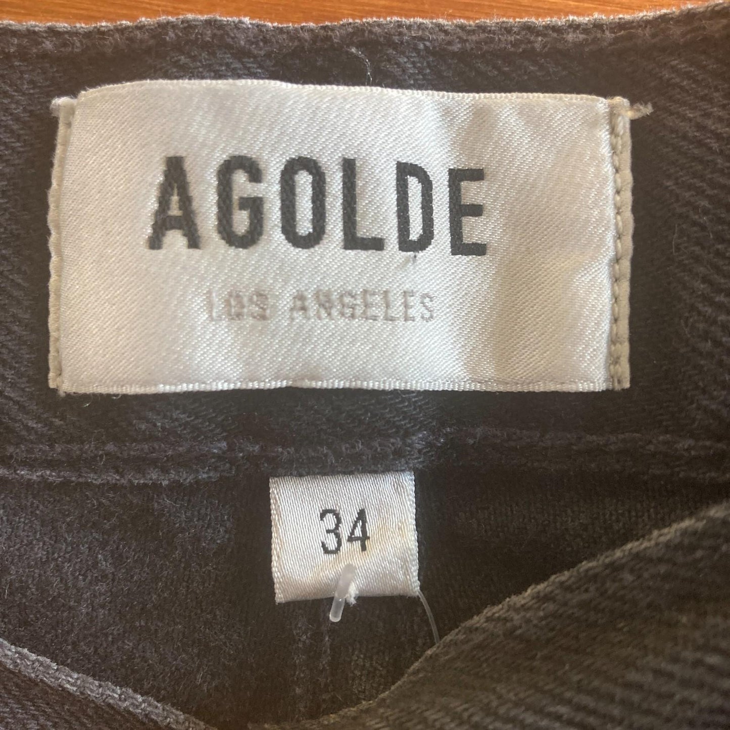 34 - AgoldE Black Wash Parker Long Womens Button Fly Straight Leg Jeans 0720LP