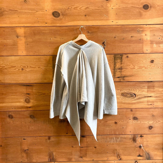 S - Rus Grey Mantelio Extrafine Merino Wool Cardigan Sweater Jacket 1117KW