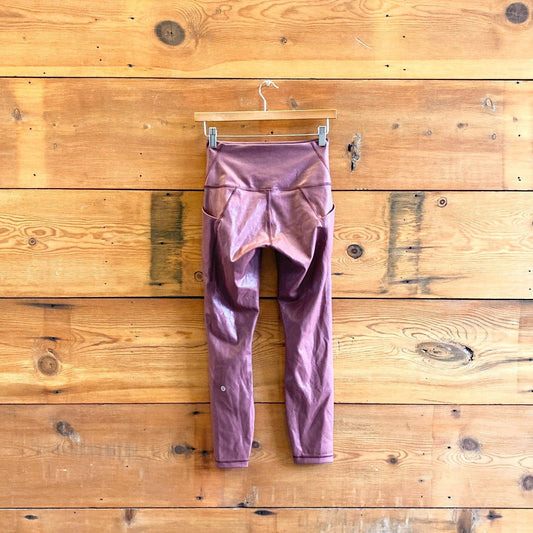 6 - Lululemon Merlot Foil NEW $138 Wunder Train HR Leggings Yoga Pants 1006ML