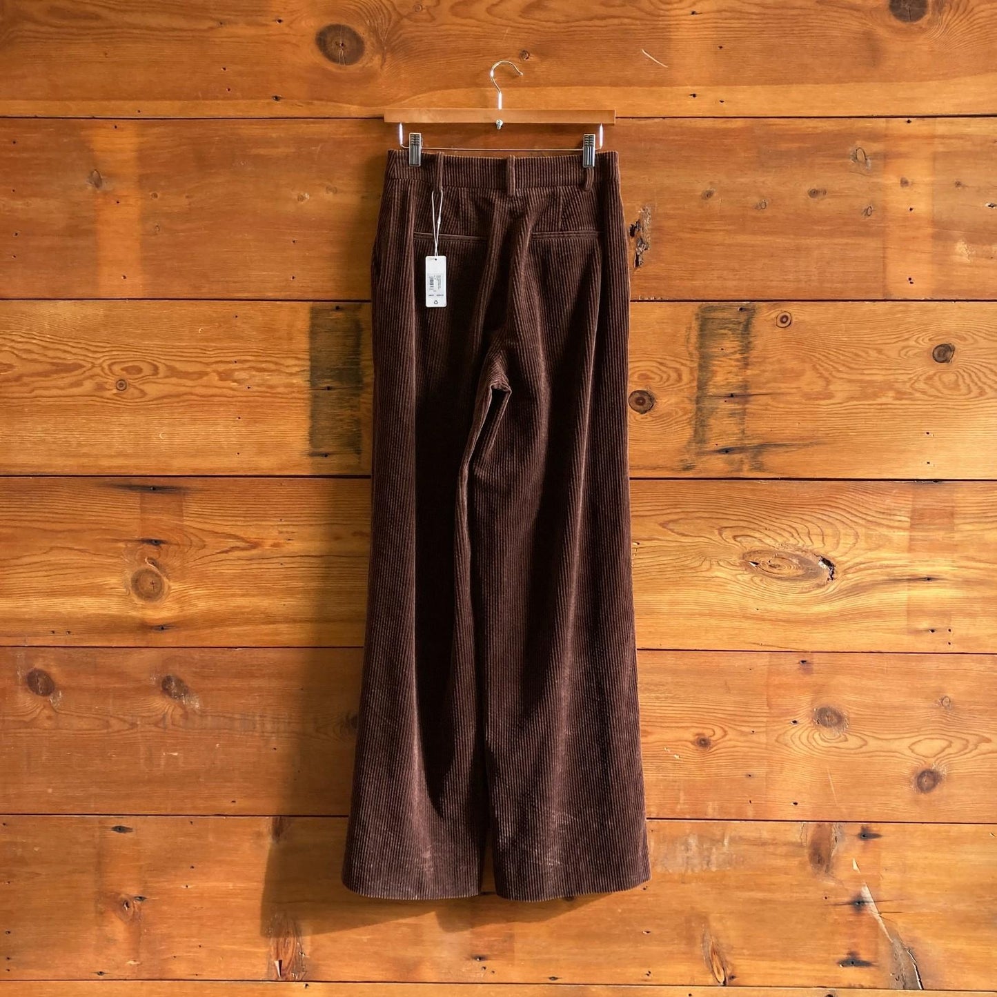 0 - Favorite Daughter $248 Dark Brown Lana Corduroy Cords Pants NEW 0430SM