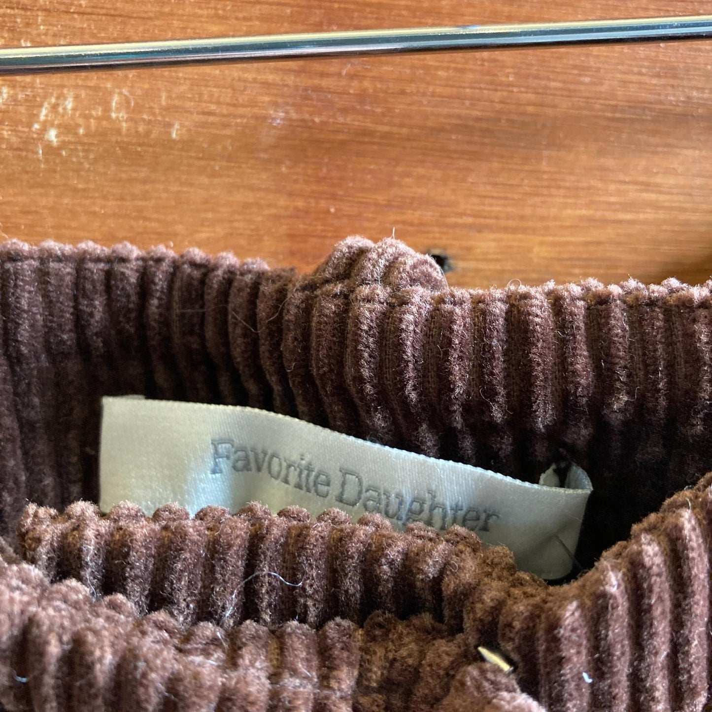 0 - Favorite Daughter $248 Dark Brown Lana Corduroy Cords Pants NEW 0430SM