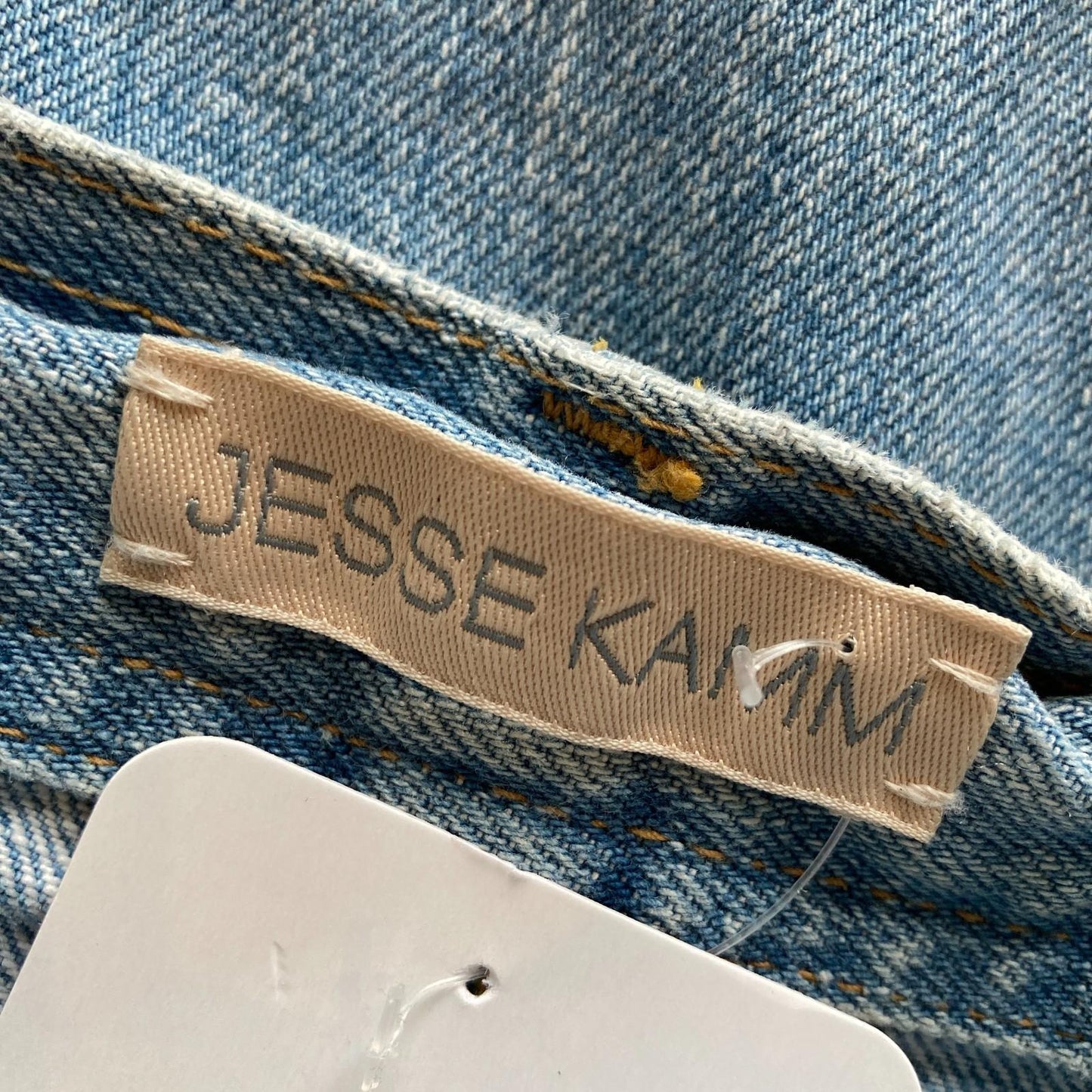 4 - Jesse Kamm Light Wash Button Fly High Rise Wide Leg Womens Jeans 0302KW