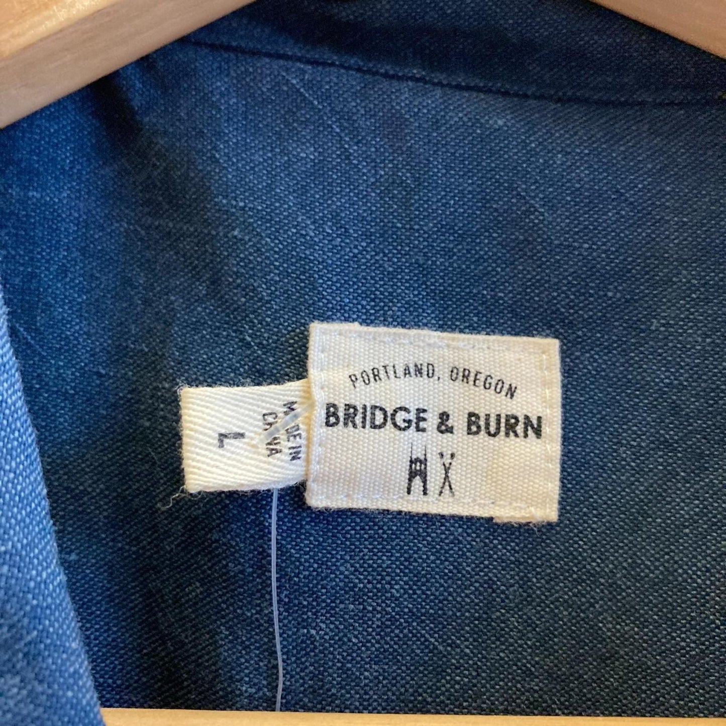 L - Bridge & Burn Navy Blue Short Sleeve Zip Up Linen Blend Jumpsuit 0201KO