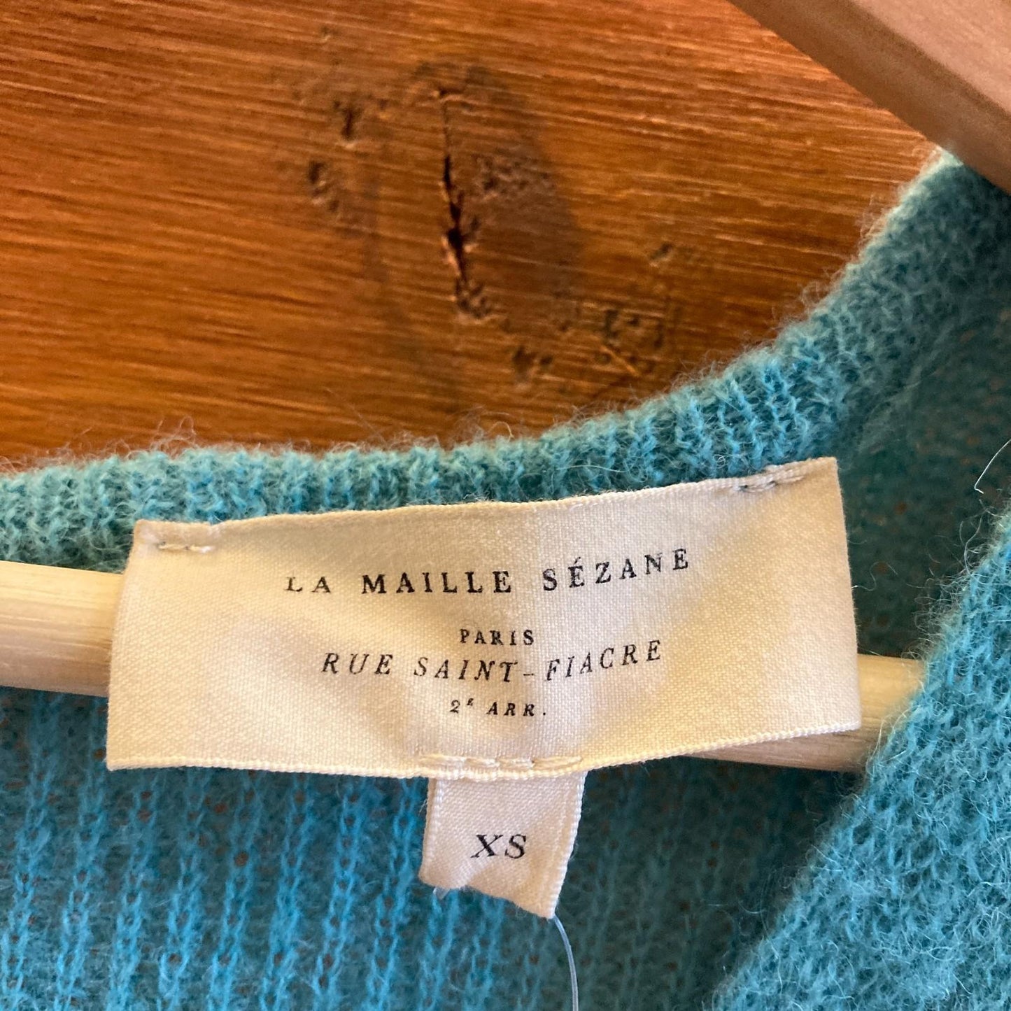 XS - Sezane Blue Gaspard Button Front Mohair Blend Cardigan Sweater 0204EB