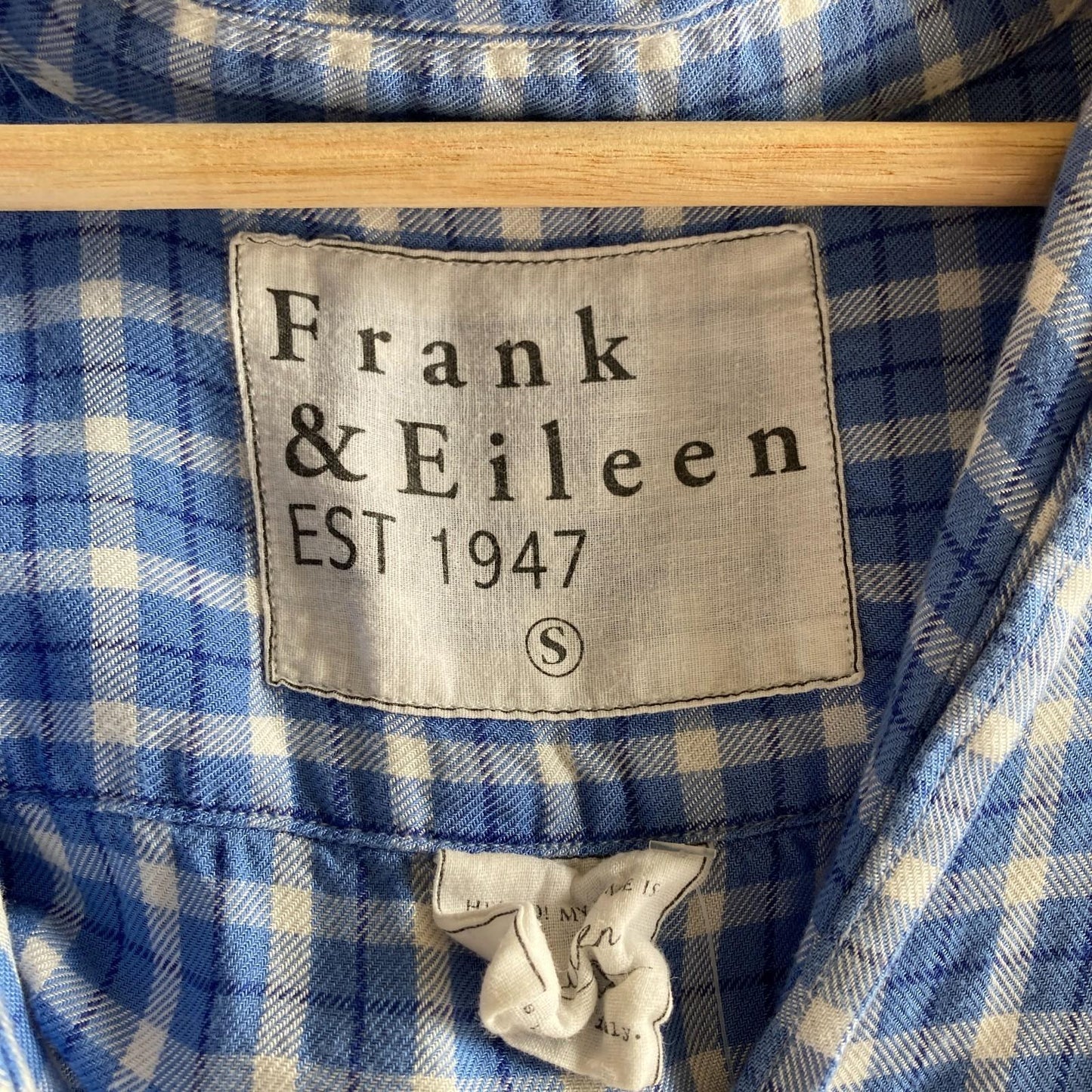 S - Frank & Eileen Blue Plaid Long Sleeve Button Up Eileen Shirt 0816TB