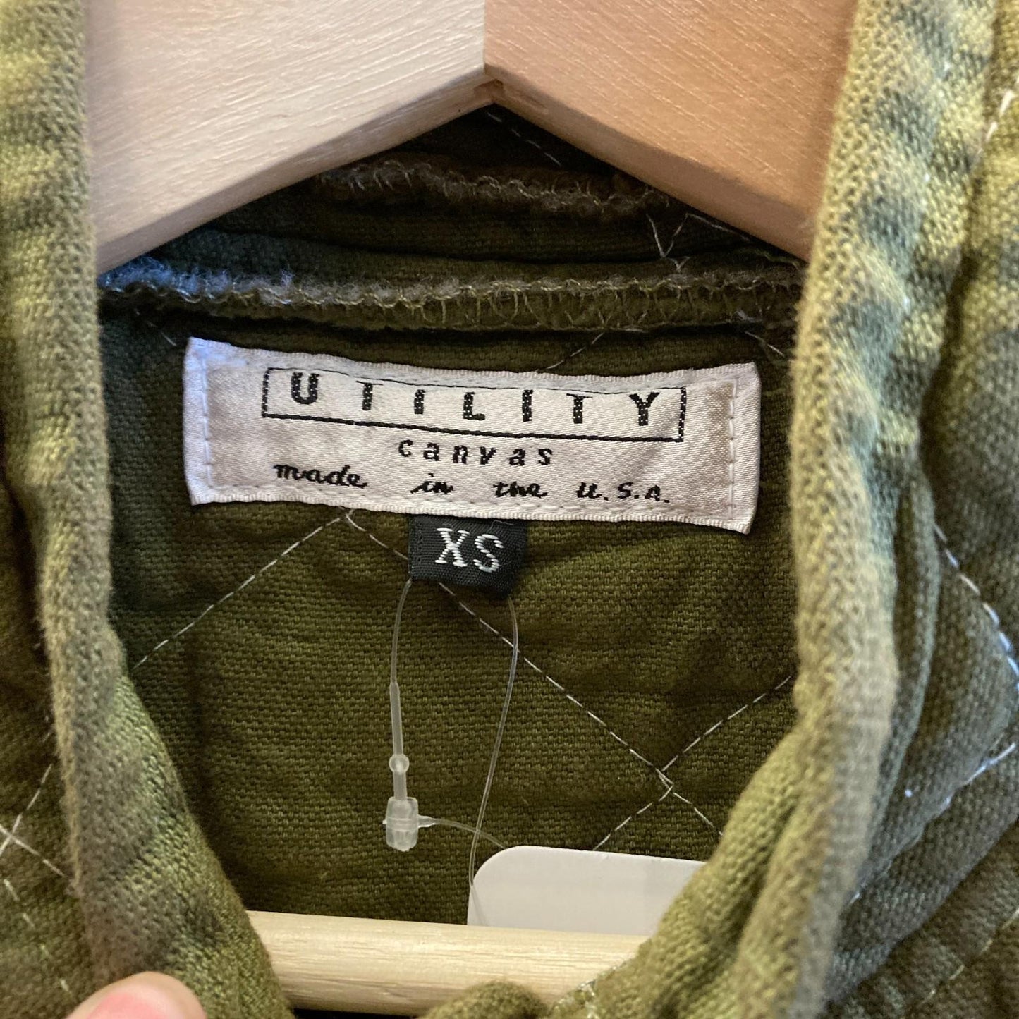 XS - Utility Canvas Olive Green Quilted Made in USA Womens Vest 1028CM