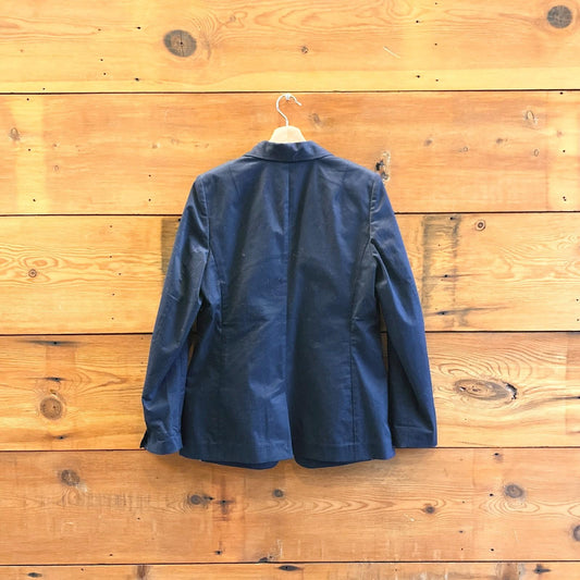 L - Wildfang Dark Blue The Ace Collection Womens Blazer Jacket 0530JF