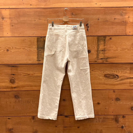 2 - Jem! $325 Natural White High Waisted Straight Leg Painters Pants 0312IG