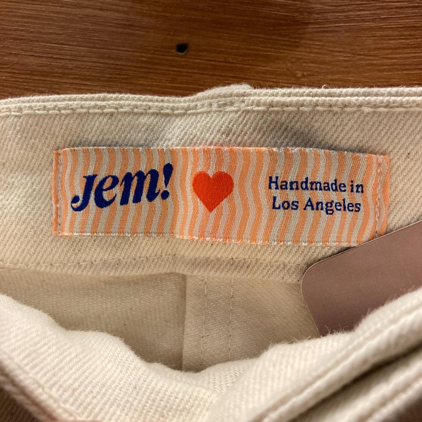 2 - Jem! $325 Natural White High Waisted Straight Leg Painters Pants 0312IG