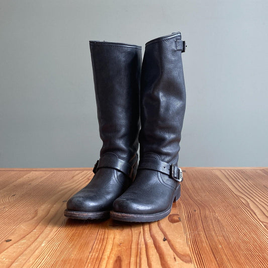 8.5 - Frye Black Leather Knee High Veronica Slouch Womens Boots 0425SV