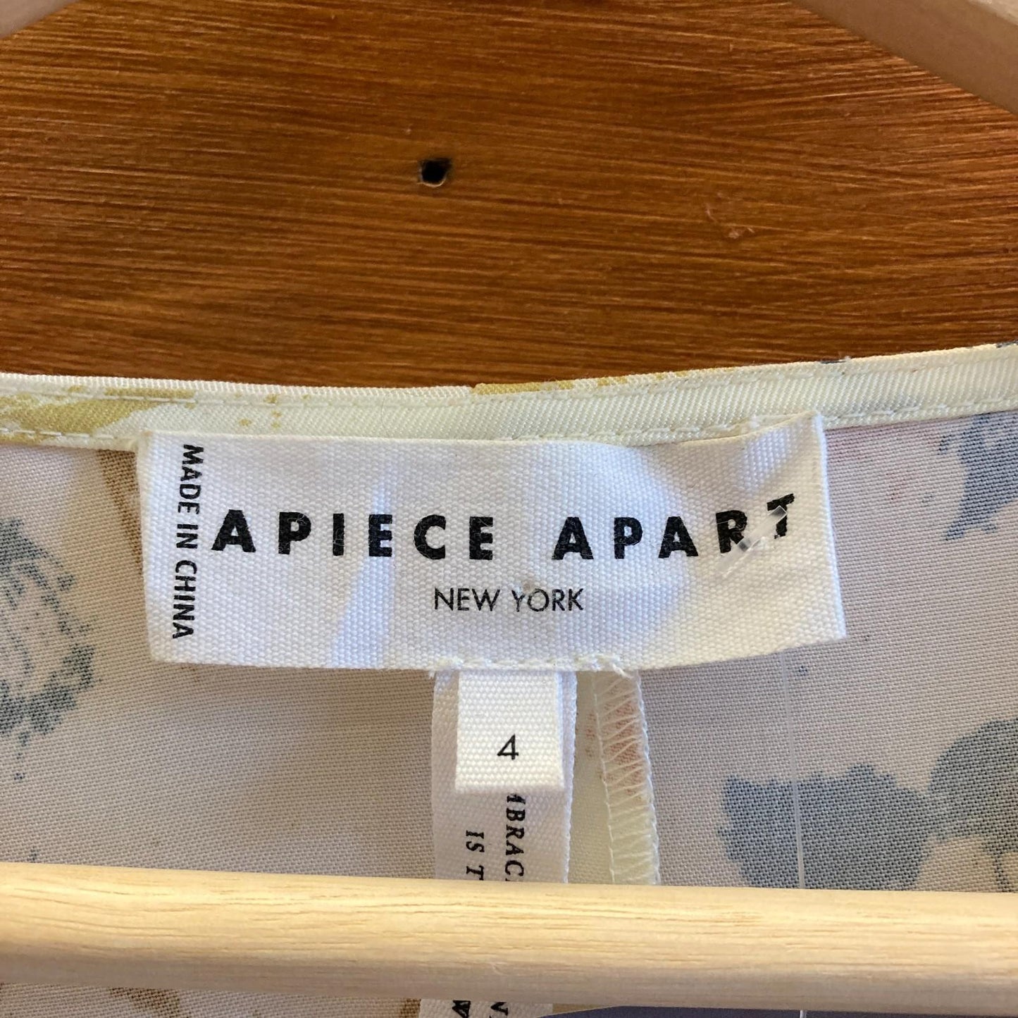 4 - Apiece Apart White Brush Strokes Cobano Half Sleeve Wrap Maxi Dress 1108VA