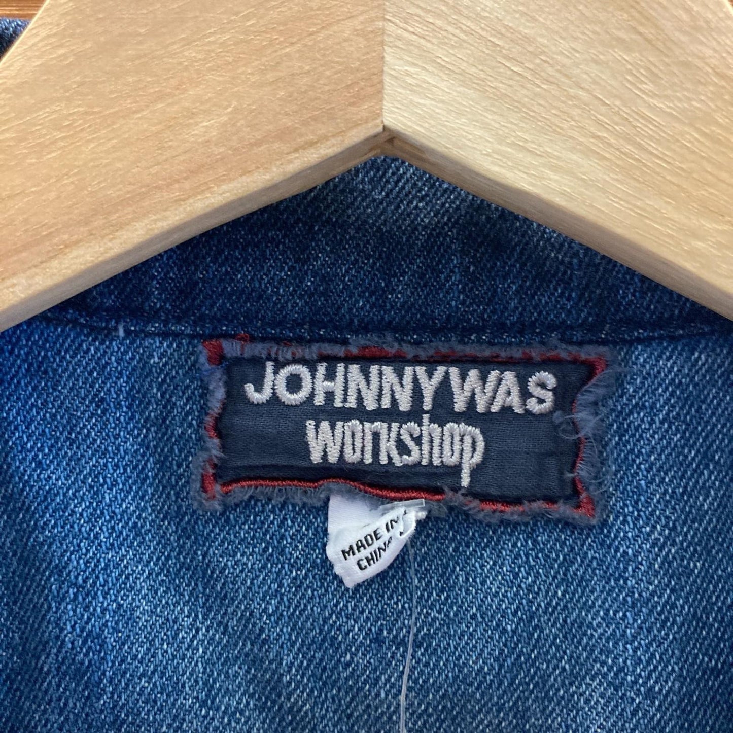 M - Johnny Was Workshop $350 Taryn Embroidered Denim Patchwork Jacket 1026JL