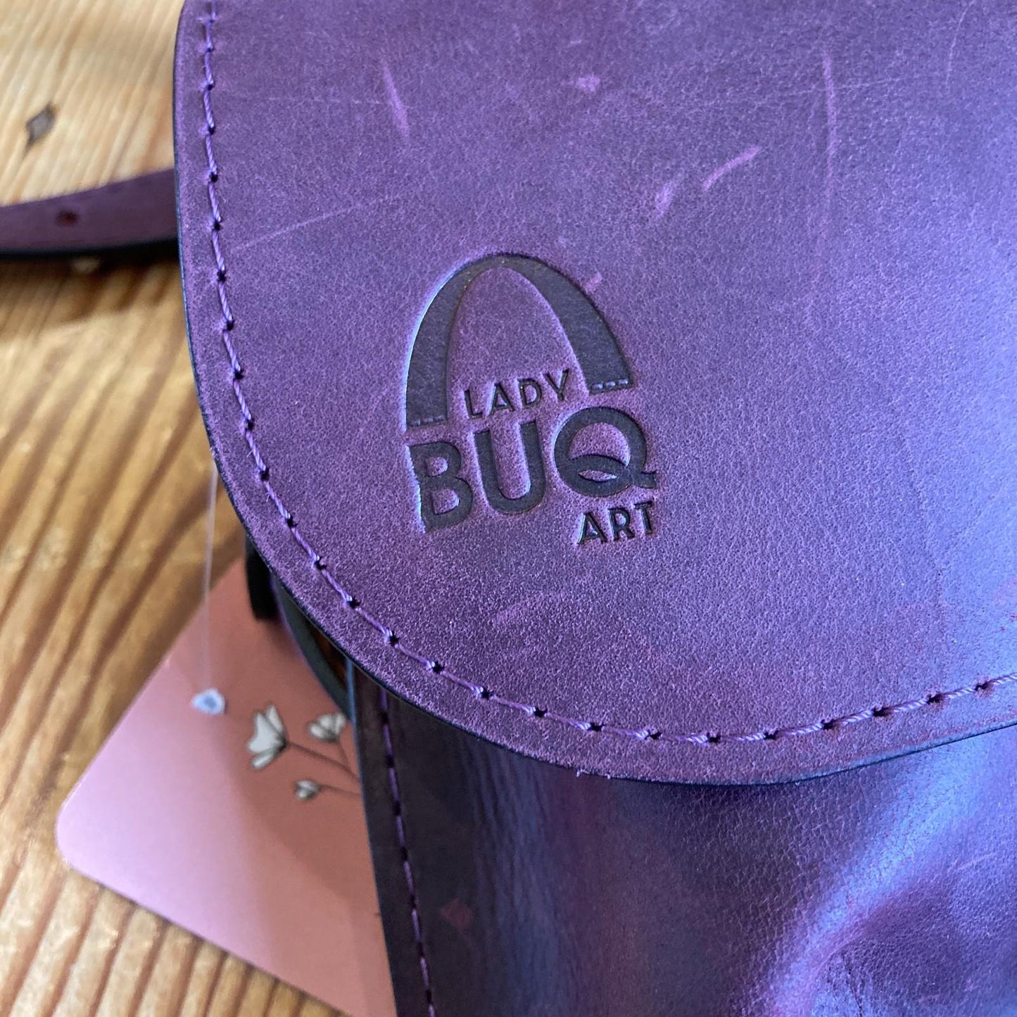 LADYBUQ Dark Purple Leather Crossbody Backpack Convertible Rucksack Bag 0606RO