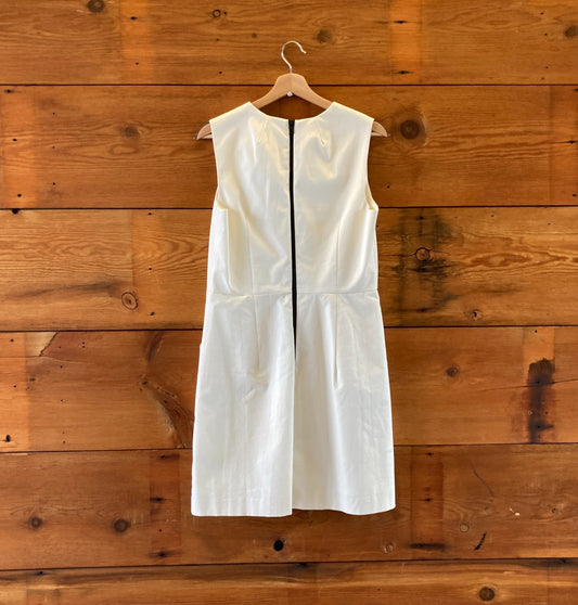 12 - Milly White Sleeveless NEW Structured Professional Cocktail Dress 1215KM