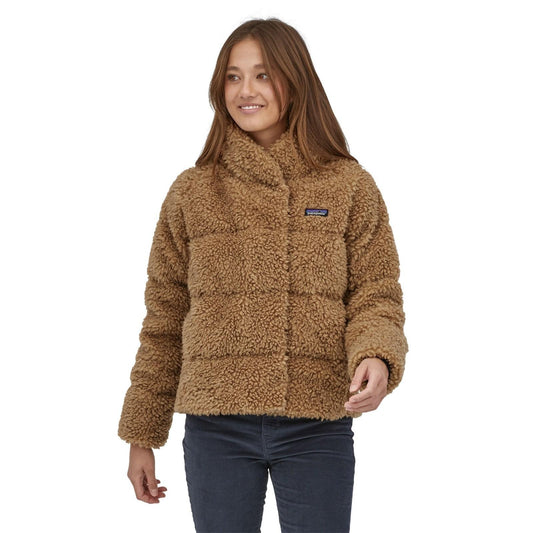 S - Patagonia Brown Recycled High Pile Fleece Women's Down Jacket 0312IG
