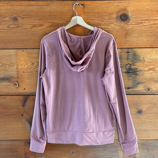 M / L - Vuori Mauve Halo Performance Hoodie Zip Front Sweatshirt 0801TH