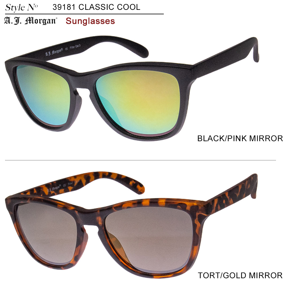 CLASSIC COOL - Sunglasses: BLACK/PINK MIRROR