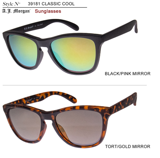CLASSIC COOL - Sunglasses: BLACK/PINK MIRROR