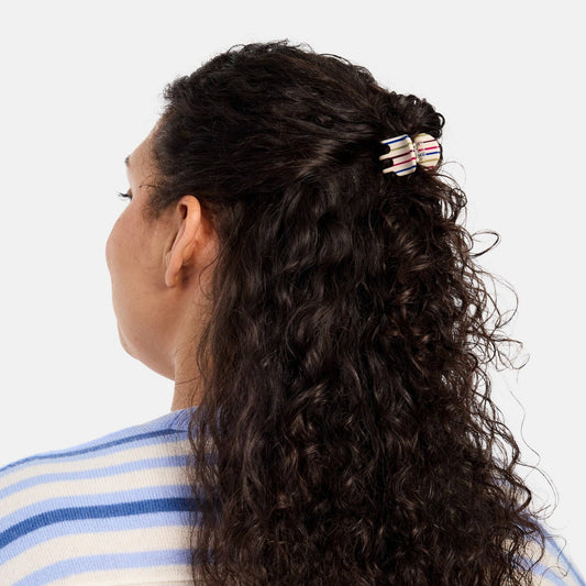 Mini Claw in Vanilla Stripe