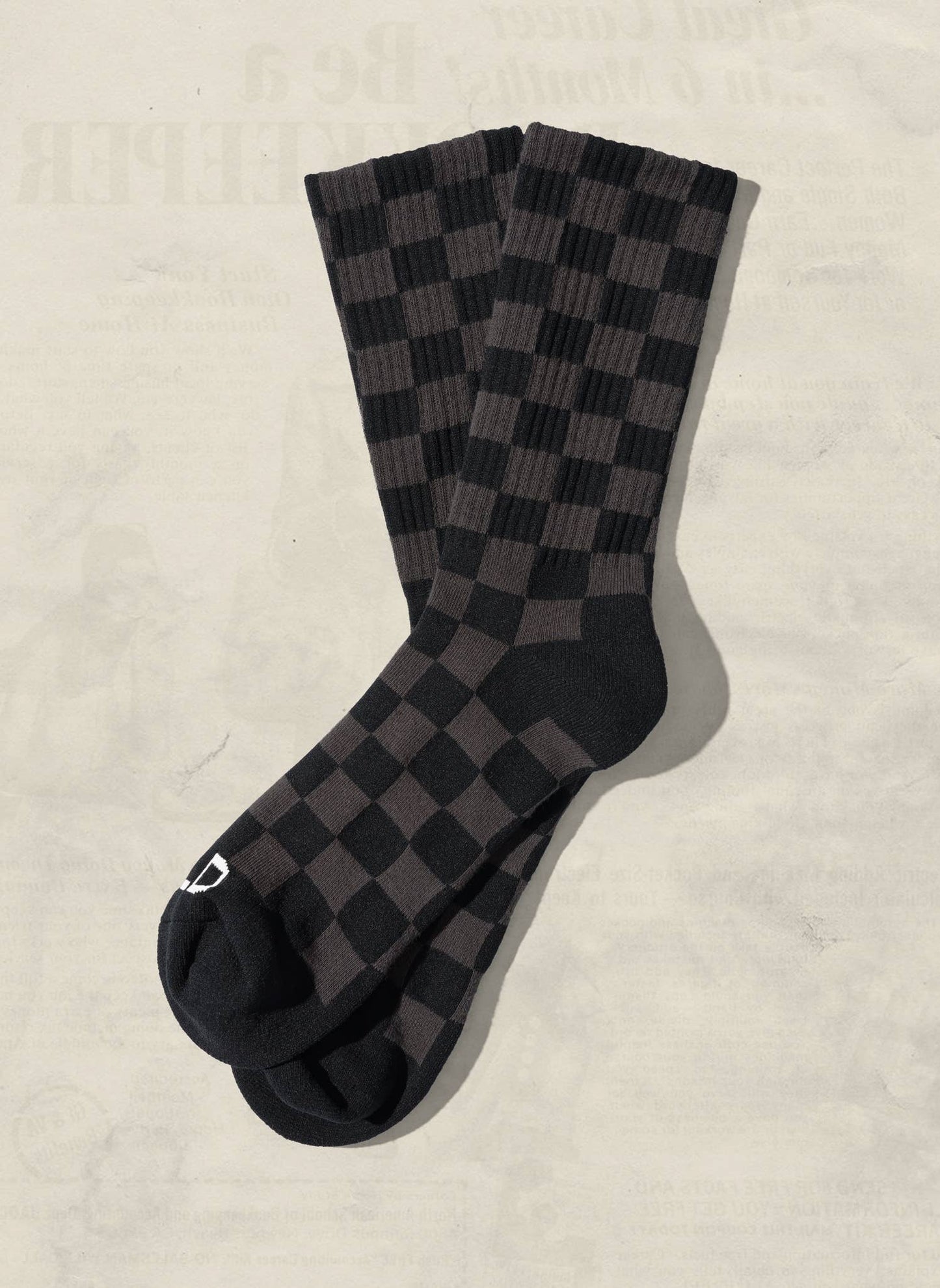 Tonal Checkerboard Socks (+4 Colors): Rust