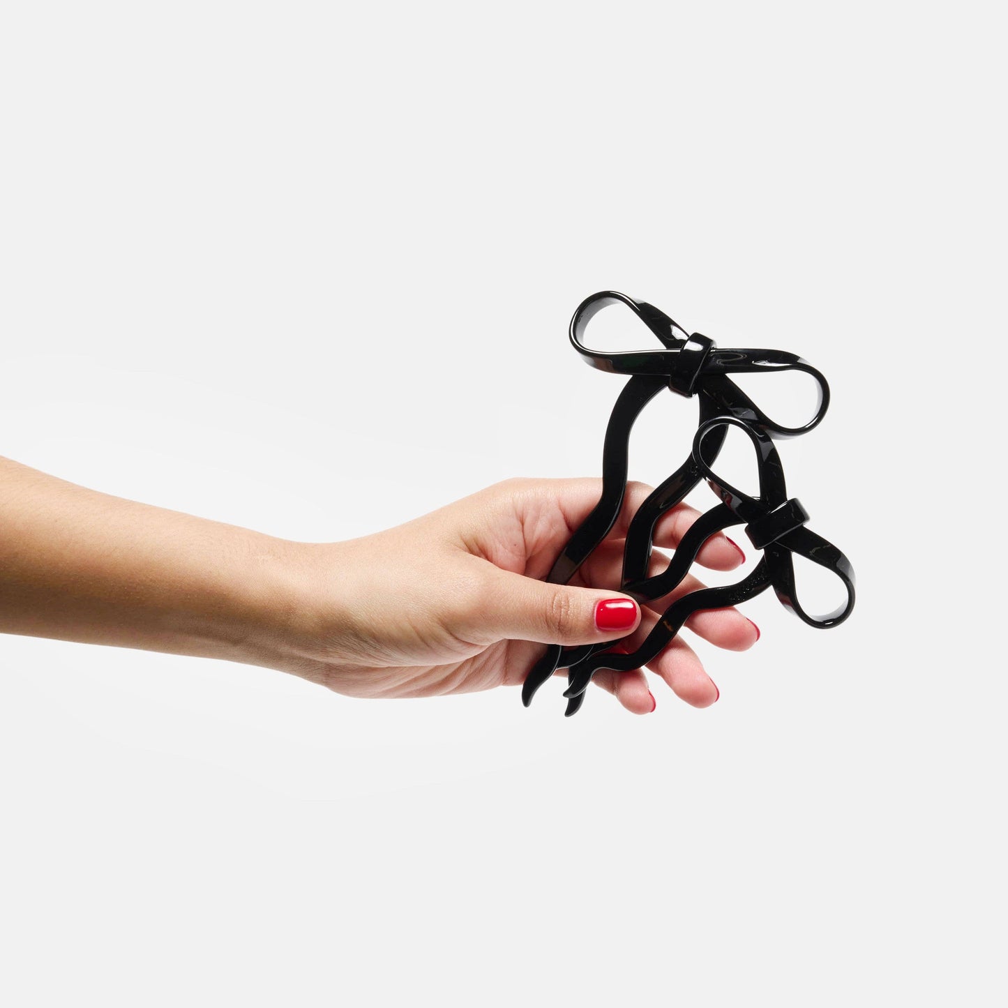 CHUNKS - Bow Hairpin in Small Black