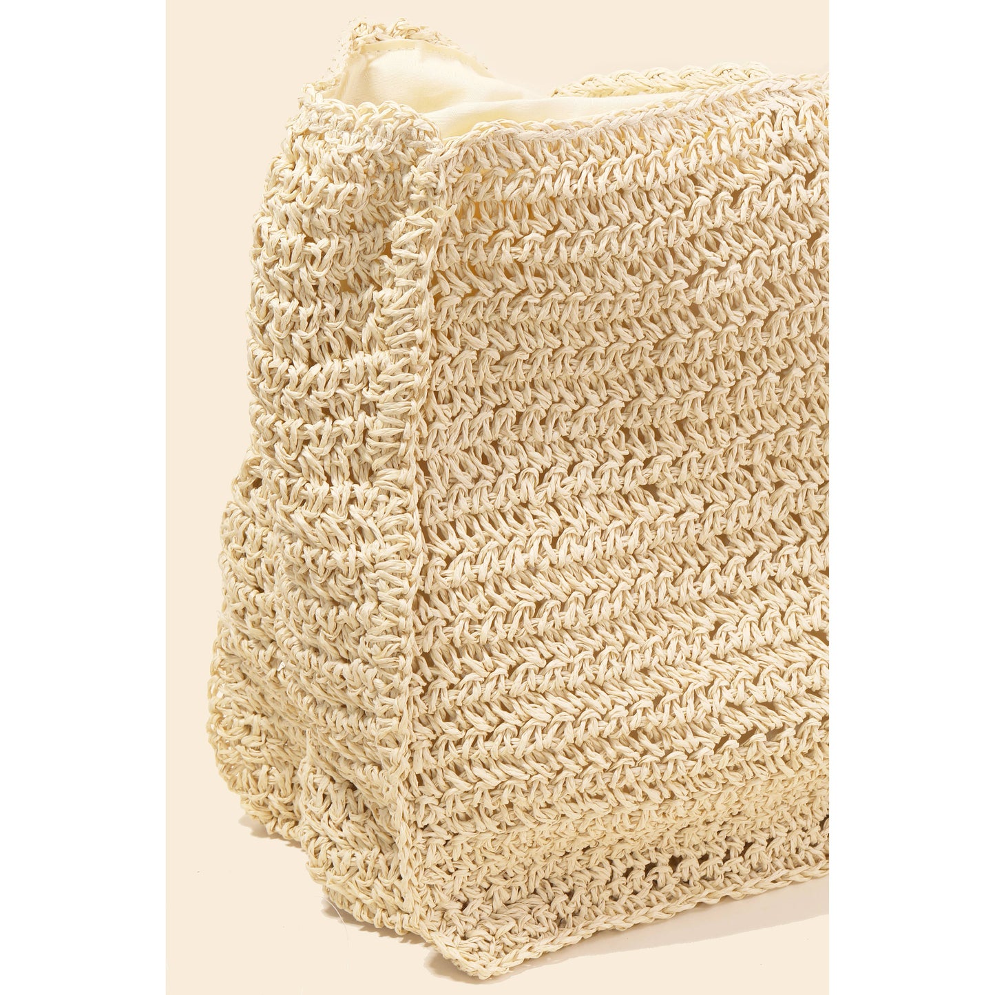 Straw Knit Tote Bag: IV
