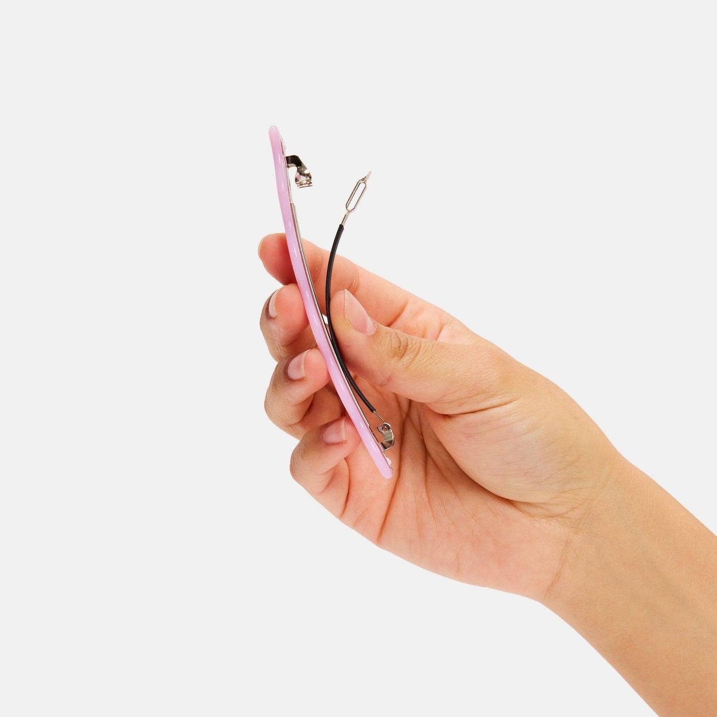 Skinny Wave Barrette in Lilac