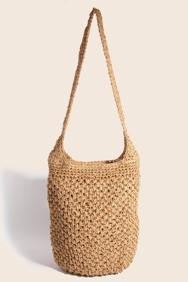 Deep Intricate Braided Hobo Shoulder Bag: KA