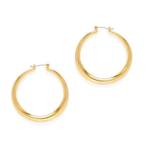 Small Maria Hoop Earrings: Silver